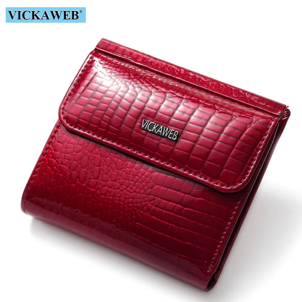 Mini Wallet/ Genuine Leather Fashion Alligator Hasp