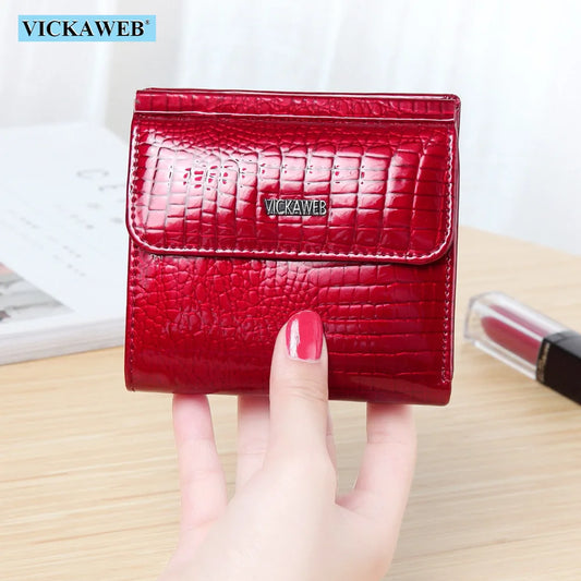 Mini Wallet/ Genuine Leather Fashion Alligator Hasp