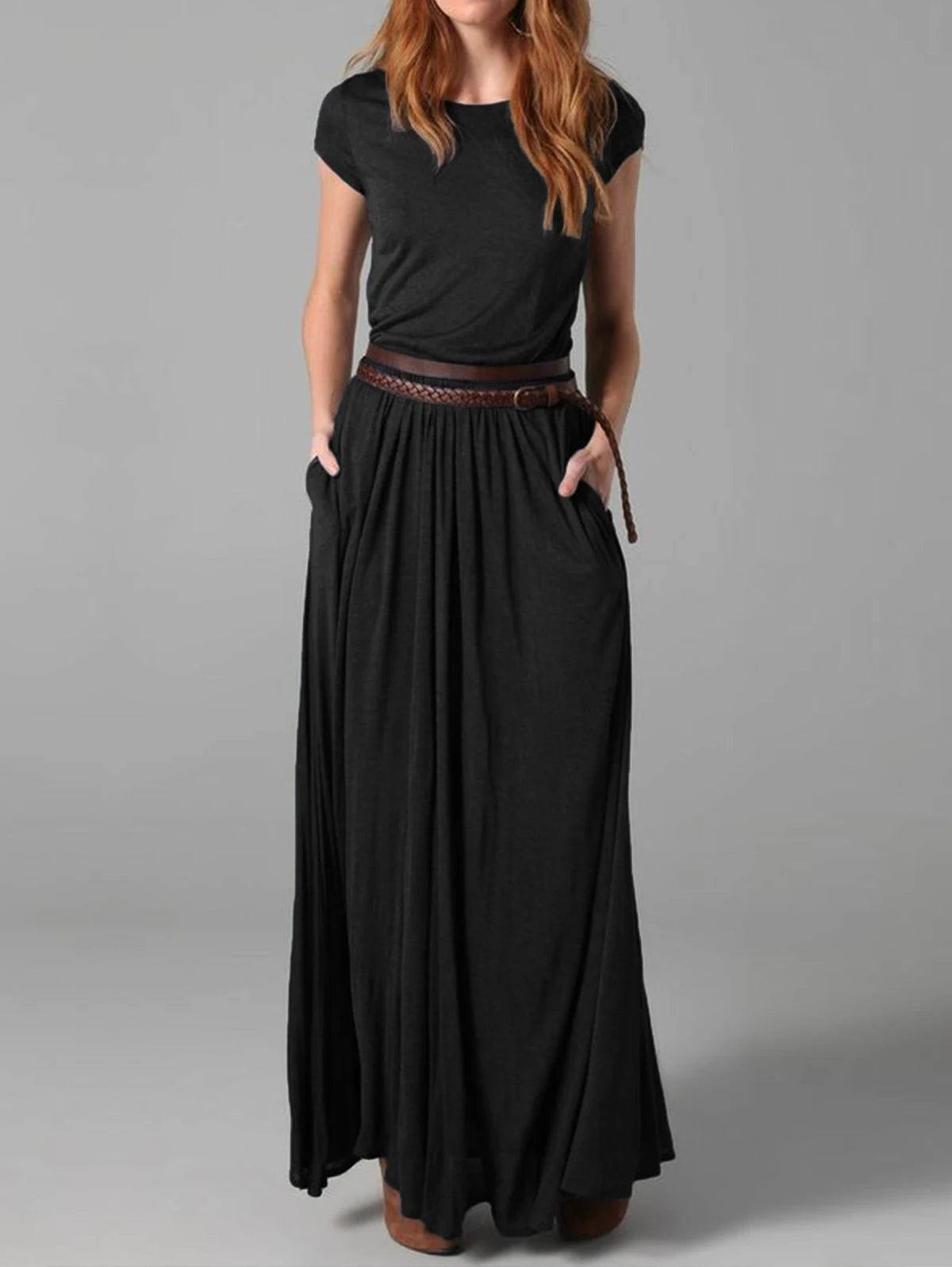 Women Elegant  Maxi Dress With Pockets