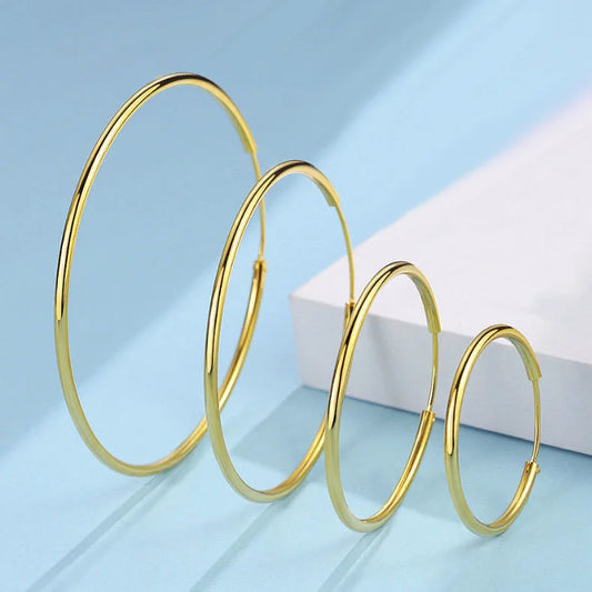 New Stainless Steel Fashion Hoop Earrings